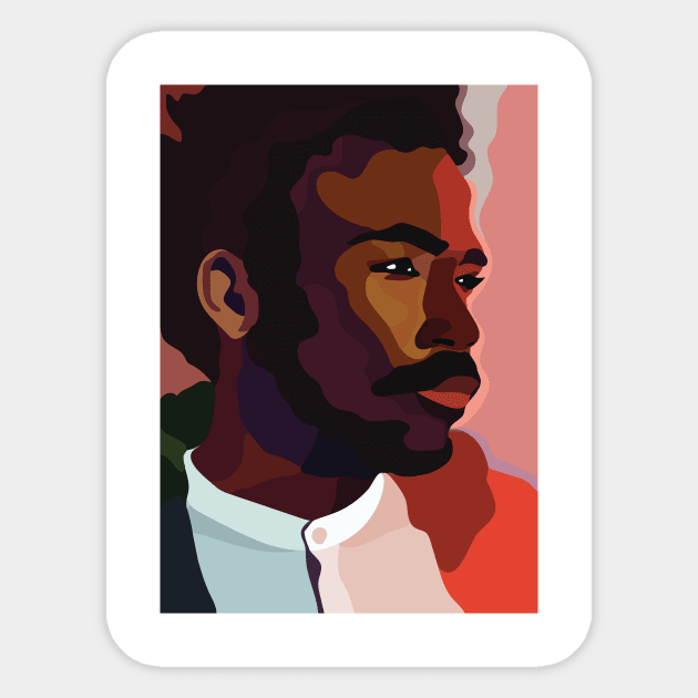 Childish Gambino Portrait Sticker by StrayArte